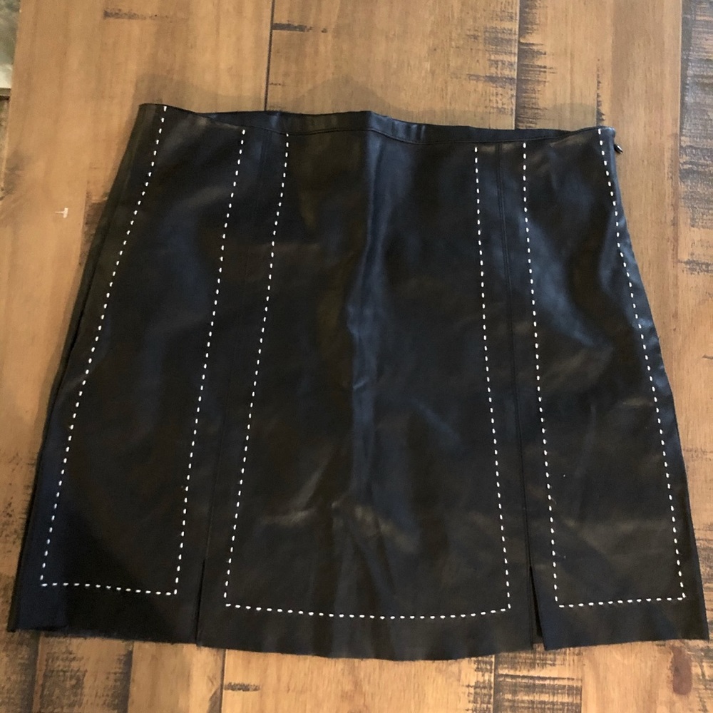 Fab’rik Faux Leather Black Skirt